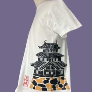 忍城サイドプリントTシャツ【白】
