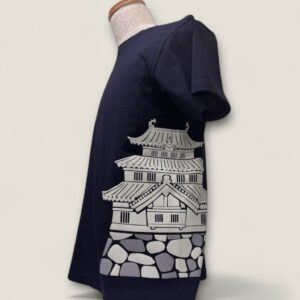 忍城サイドプリントTシャツ【紺】